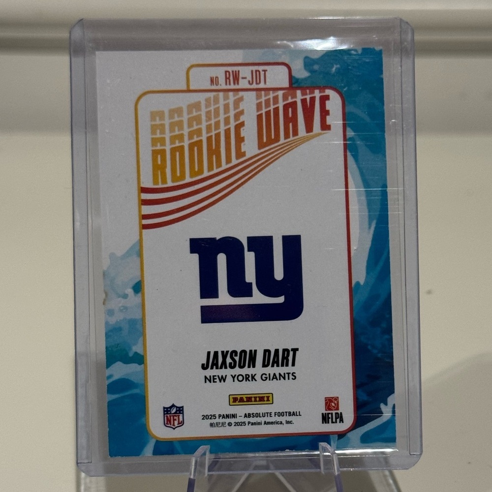 🔥 2025 Panini Absolute Jaxson Dart Rookie Wave Card. New York Giants. - Picture 2 of 2